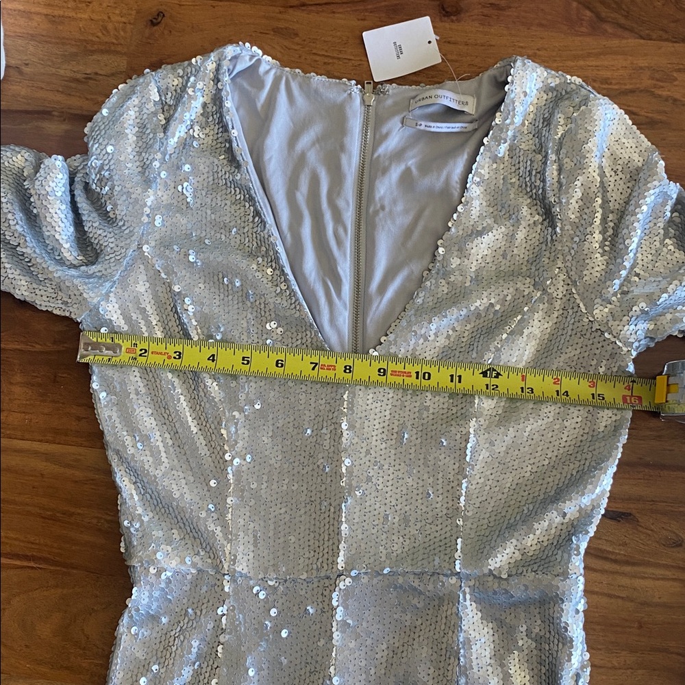 Urban Outfitters Silver Sequin Jumpsuit - Picture 5 of 9